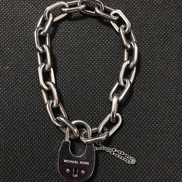 Michael kors silver Padlock Link Bracelet.